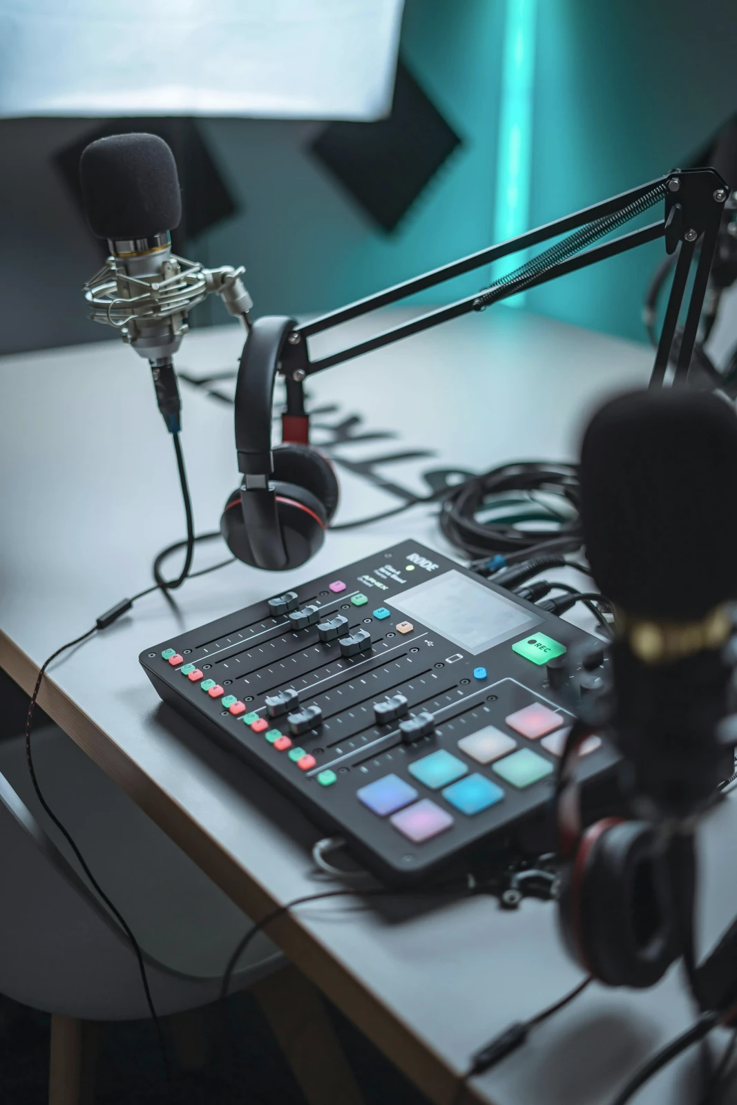 Professional podcast studio